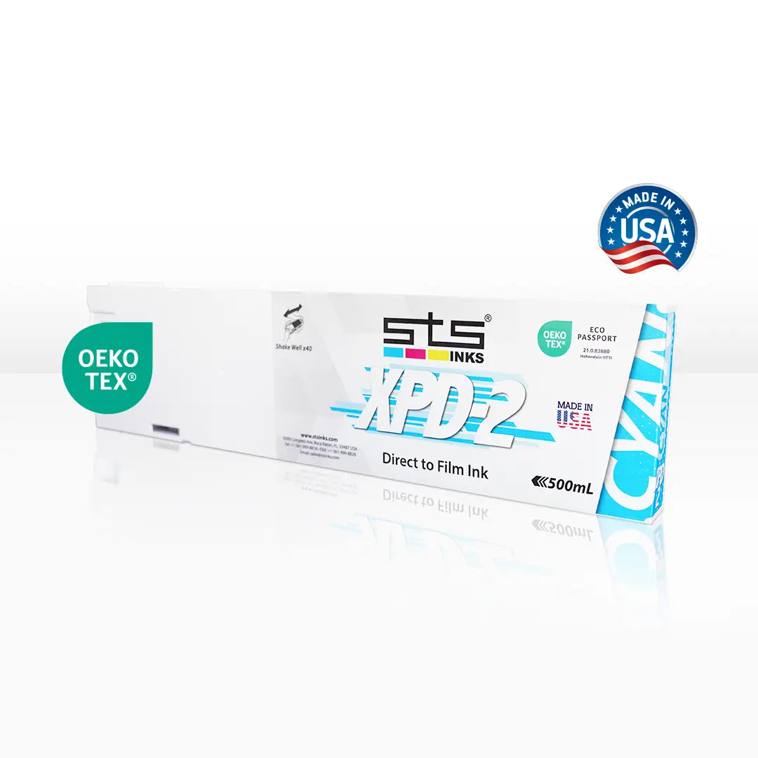 Cartouche d’encre DTF STS XPD2 Cyan 500 ml