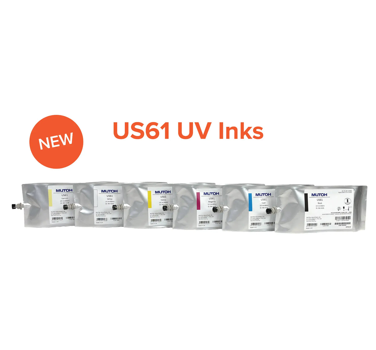 Encres UV US61 pour Mutoh XpertJet 1462UF