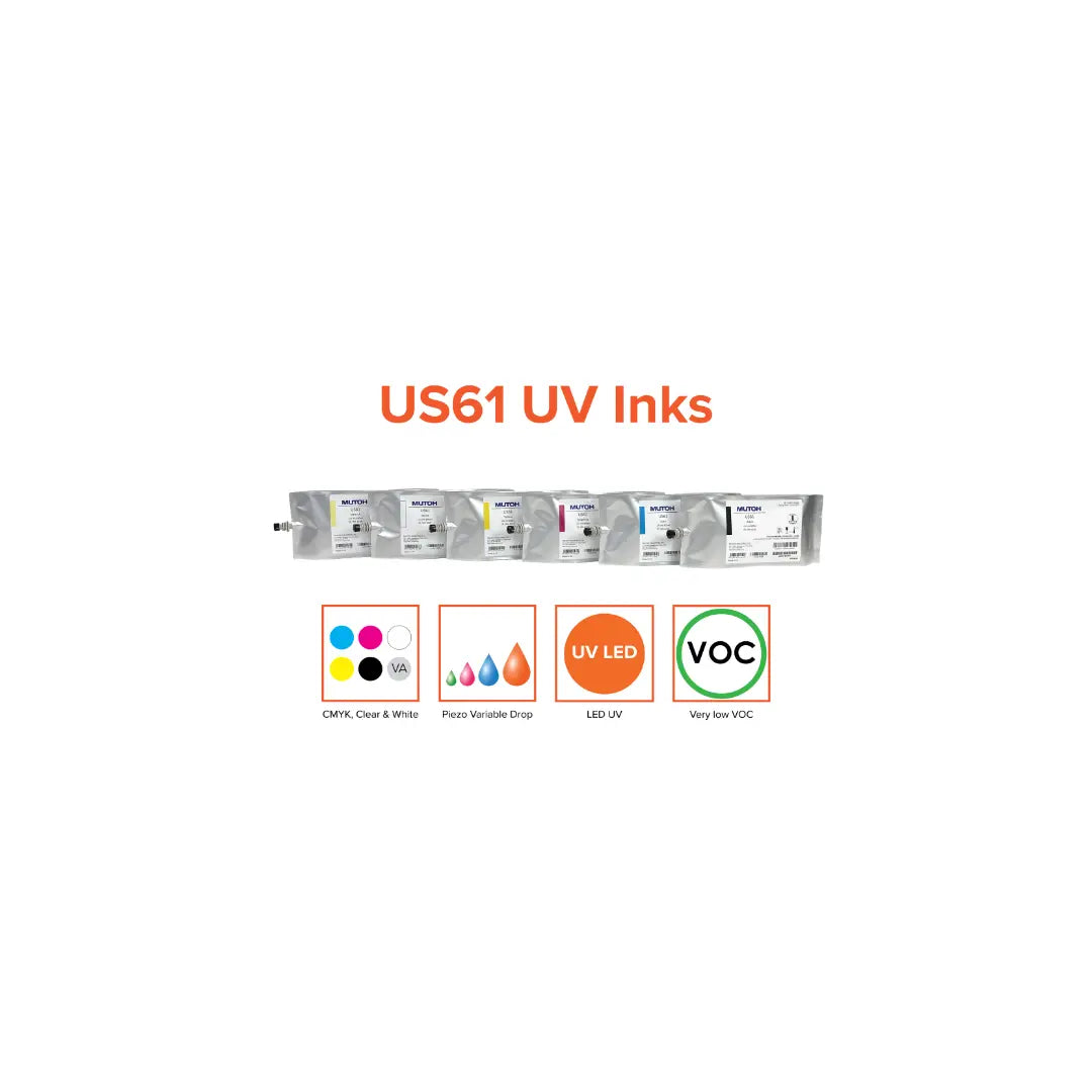 Encres UV US61 pour Mutoh XpertJet 1462UF