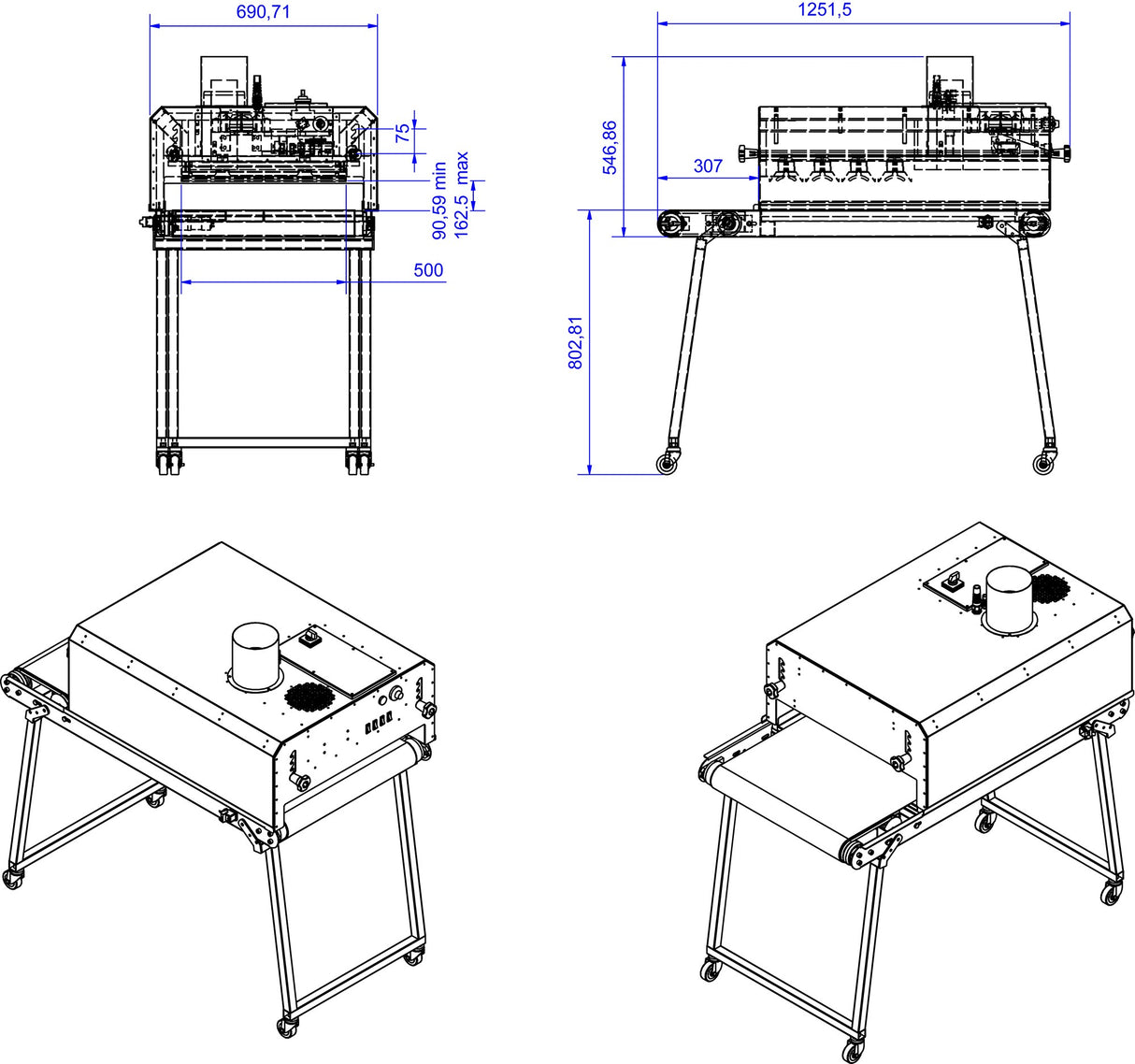 Tunnel de séchage Micro - 0.8m