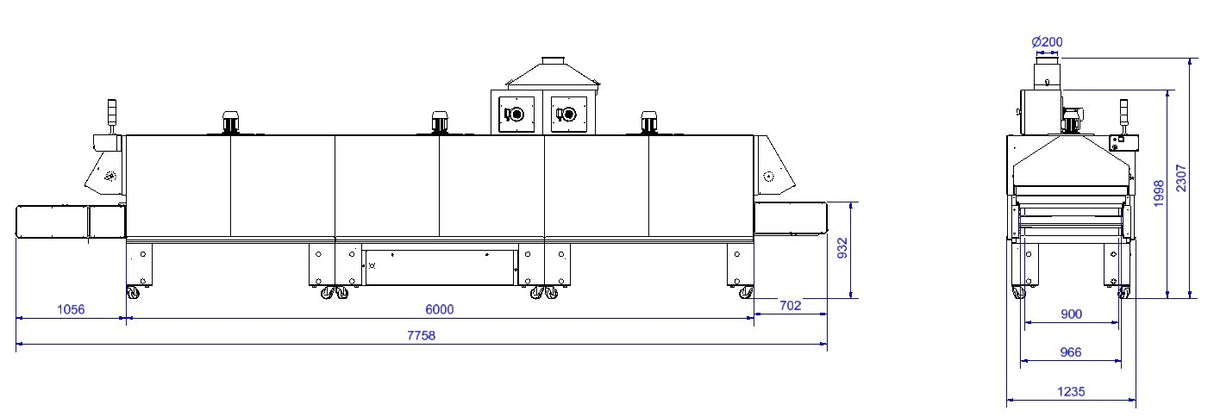 Tunnel de séchage Tetris 950 - 6m