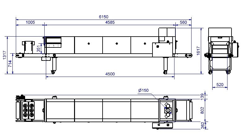 Tunnel de séchage Flacconi 4500 - 4.5m
