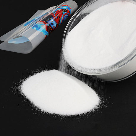 Poudre TPU DTF blanche et film DTF imprimé – consommable pour transfert textile