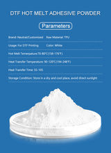 Lot de 4x Poudre TPU DTF 1kg MT-02 - Poudre de Transfert Rapide Haute Qualité