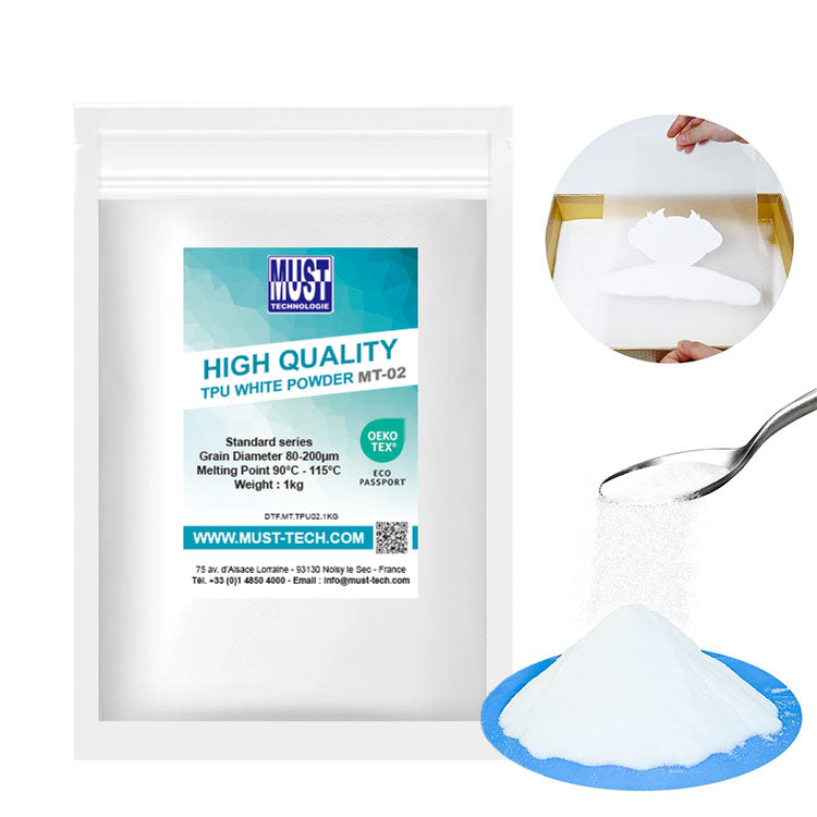 Lot de 4x Poudre TPU DTF 1kg MT-02 - Poudre de Transfert Rapide Haute Qualité