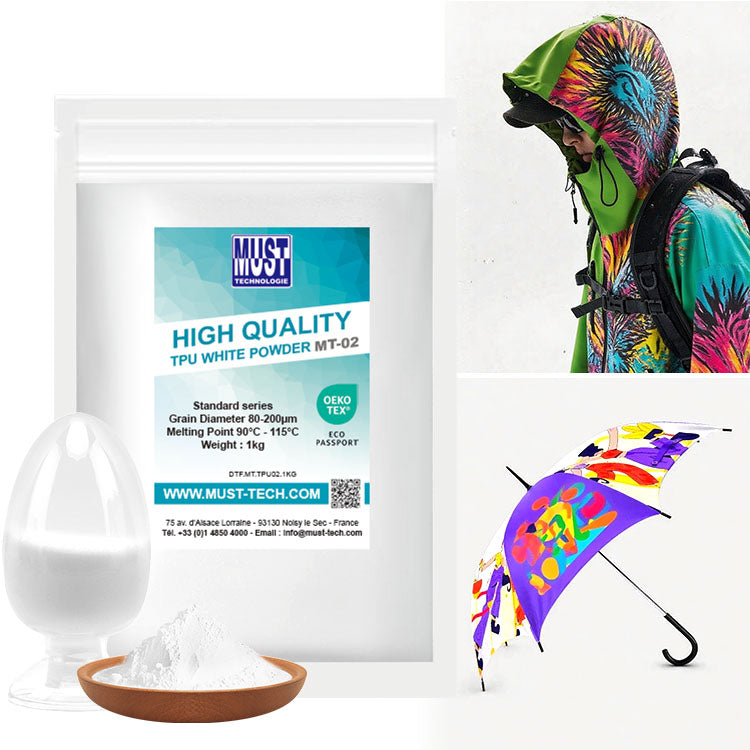 Lot de 4x Poudre TPU DTF 1kg MT-02 - Poudre de Transfert Rapide Haute Qualité