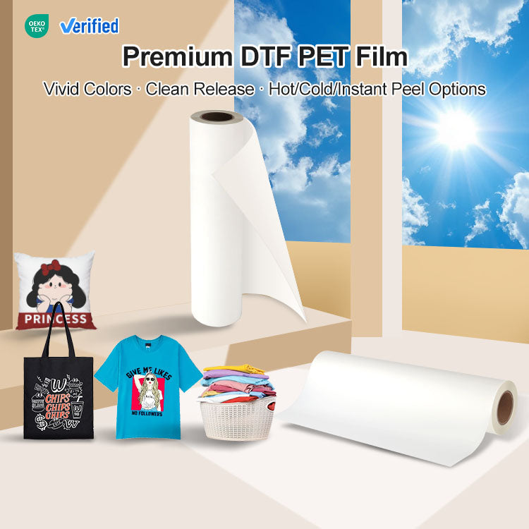 Rouleau DTF Papier Film MT/A+ pelage instantané  - double face matte - 60cm x 100m - 75µ ⭐⭐⭐⭐⭐