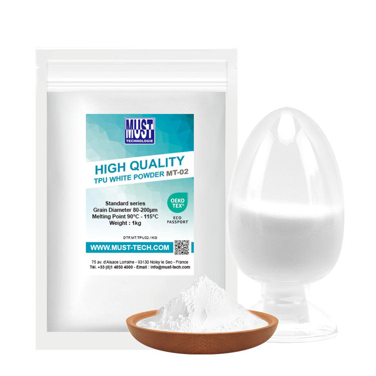 Lot de 4x Poudre TPU DTF 1kg MT-02 - Poudre de Transfert Rapide Haute Qualité