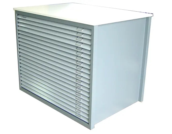 Cabine avec tiroirs pour mettre des films