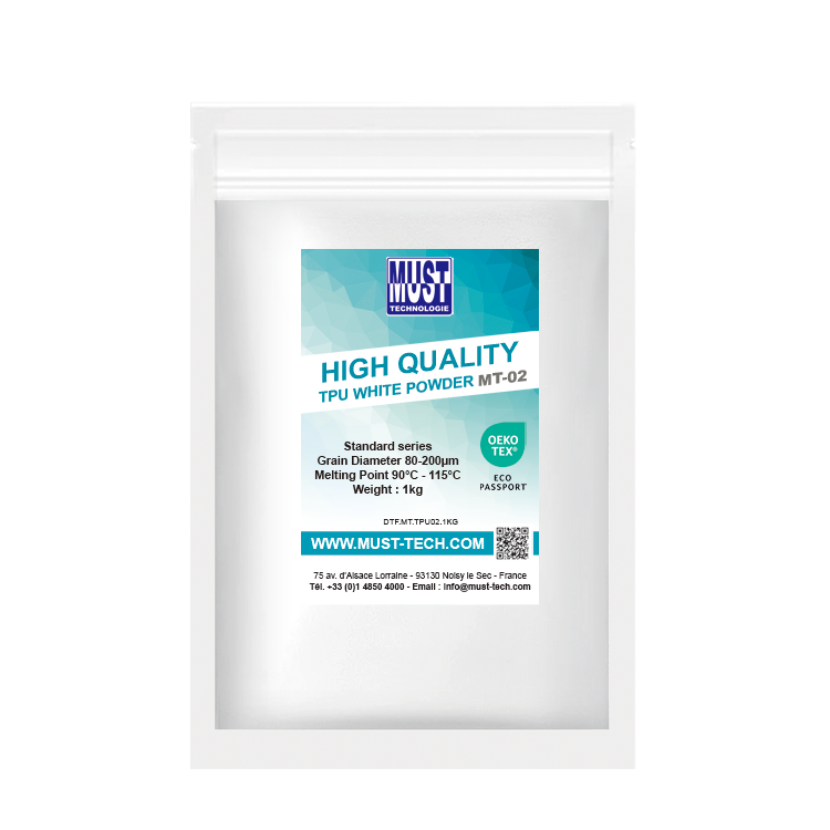 Lot de 4x Poudre TPU DTF 1kg MT-02 - Poudre de Transfert Rapide Haute Qualité