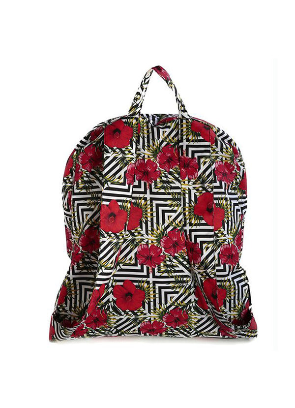 Backpack in printed polyester