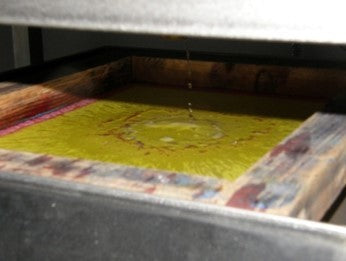 BACPRINT screen cleaning tank with water cascade